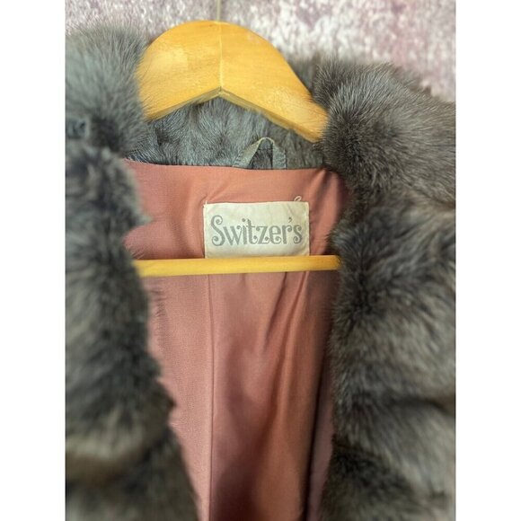 Vintage Switzer's Fur Coat Women's L Rabbit Old Money Luxury Formal Penny Lane - Picture 2 of 12